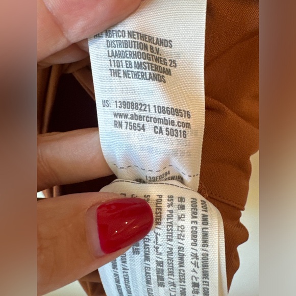 Abercrombie & Fitch Women's Brown Bodysuit Brown burned Orange Soft Size L - Picture 8 of 12